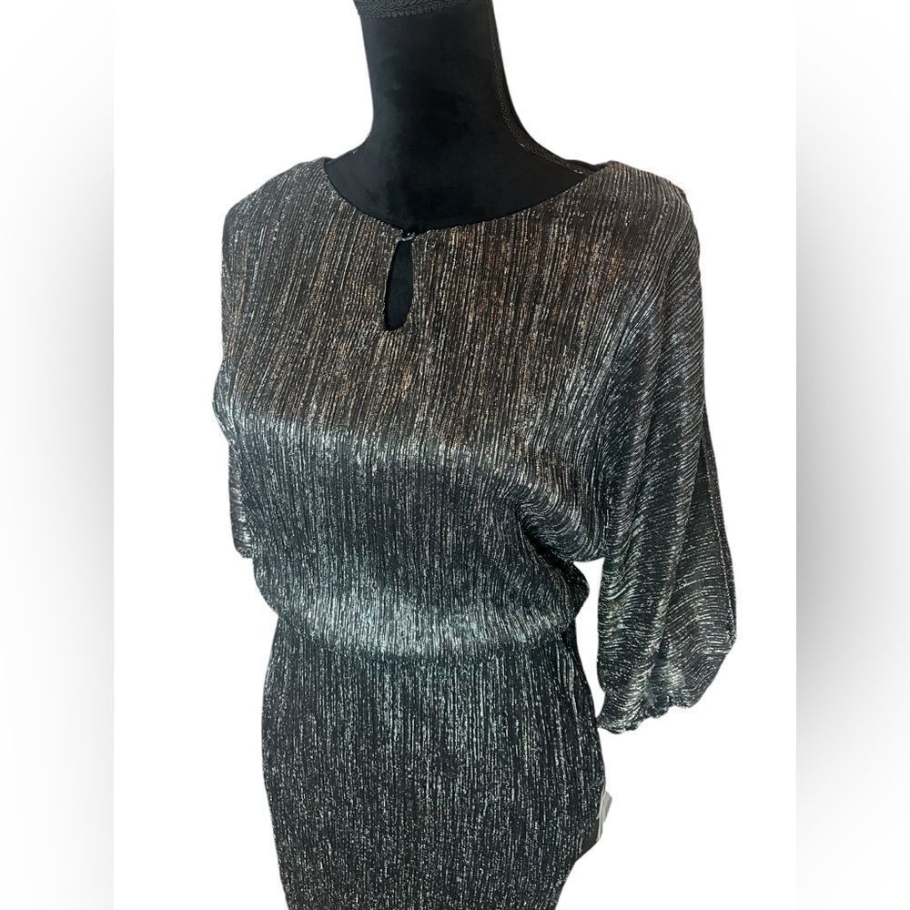 NWT J. TAYLOR METALLIC SPARKLY FLASHY KNEE LENGTH PARTY‎ DRESS WOMENS SIZE 4 - Picture 7 of 10